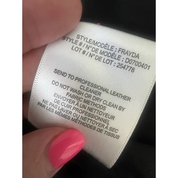 THEORY Women’s Dark Blue Lamb Leather Zip Moto Jacket Sz 12 Career Quiet Luxury - Picture 10 of 12